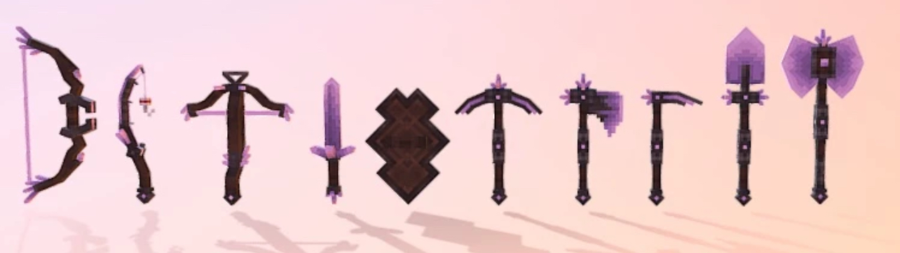 我的世界装备模型 - 紫水晶工具-方块星球 - 我的世界论坛