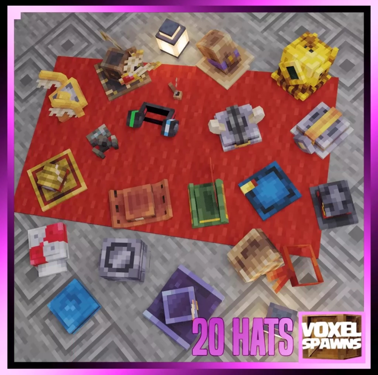 我的世界装备模型 - 帽子包-方块星球 - 我的世界论坛