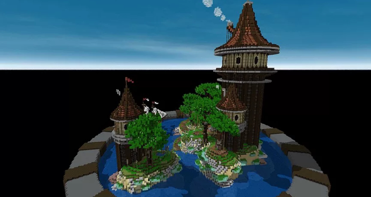 我的世界地图 - 橙色屋顶 [ 海岛 / 船 / 大厅 ]-方块星球 - 我的世界论坛