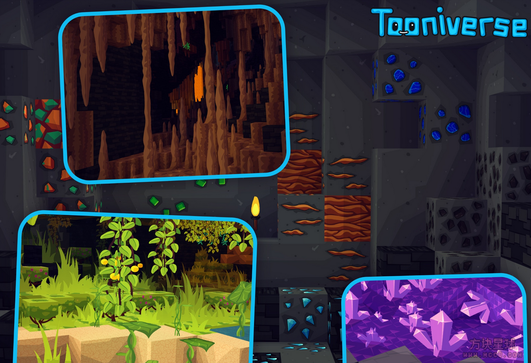 【1.17-1.20.2】Tooniverse材质包：探索手绘卡通的奇幻方块世界！-方块星球 - 我的世界论坛