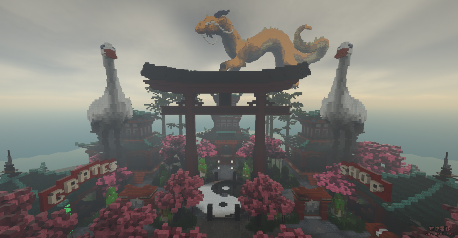 我的世界地图-东方浮岛商店【商店/大厅/活动任务】-方块星球 - 我的世界论坛